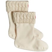 Wholesale - MED. KIDS HUNTER WHITE CABLE BOOT SOCKS - ACRYLIC SOLID C/P 24, UPC: 5054916990943